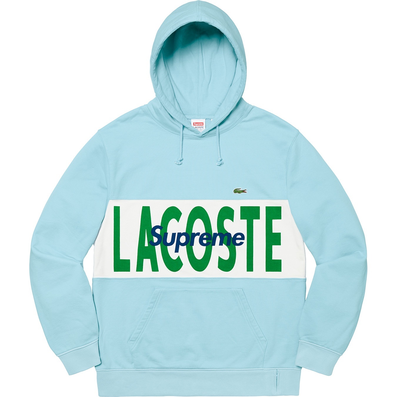 Supreme®/LACOSTE Logo Panel Hooded Sweatshirt view 4